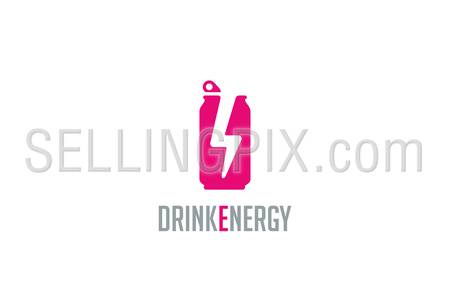 Energy drink Logo design vector template Negative space style.
Energetic Logotype concept icon