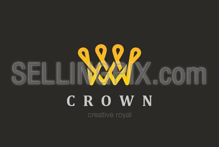 Crown abstract Logo design vector template.
Creative Vintage Looped Logotype concept icon.