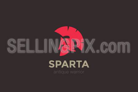 Sparta Warrior Helmet antique Logo design vector template.
Spartan ancient Logotype concept icon.