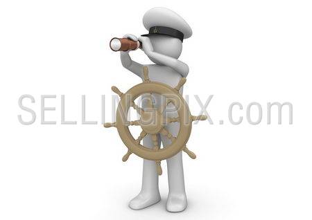Workers collection – Captain with telescope