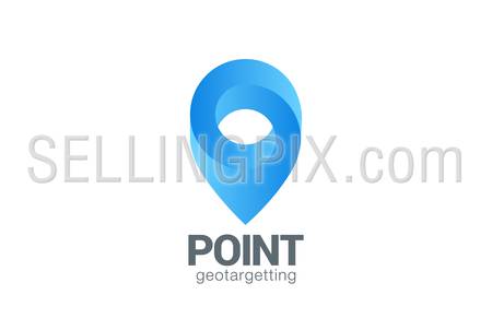 Logo Location Pin map symbol vector design template. Geo point navigation logotype.
Looped impossible infinite shape geographic icon.