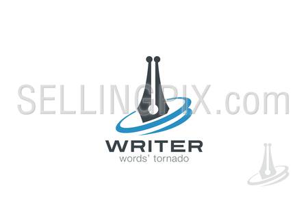 Writer Pen Logo design vector template. Law symbol.
Legal Lawyer Logotype concept icon.
