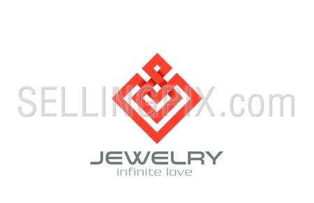 Infinity loop Abstract Square Rhombus Logo design vector template.
Jewelry, Luxury, Fashion Business Logotype symbol icon.
Infinite looped shape emblem.
