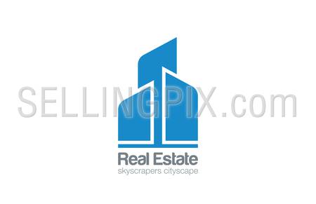 Logo Skyscrapers Real Estate vector design template. Construction Realty icon.
Business city Commercial property logotype concept.