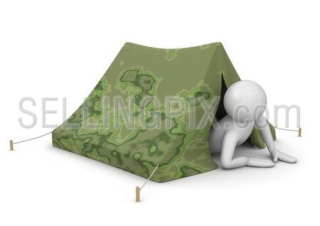 Tourist in tent – Leisure collection