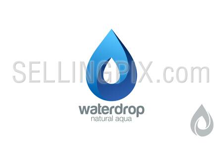 Logo Water drop abstract design vector template. Waterdrop Logotype.
Infinity loop Aqua concept. Infinite looped shape droplet icon.