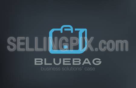 Briefcase logo design vector template.
Portfolio Logotype concept. Abstract Bag as Box icon.