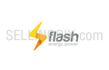 Lighting bolt Flash Logo design vector template.
Fast Quick Rapid icon concept symbol. Thunderbolt Logotype.