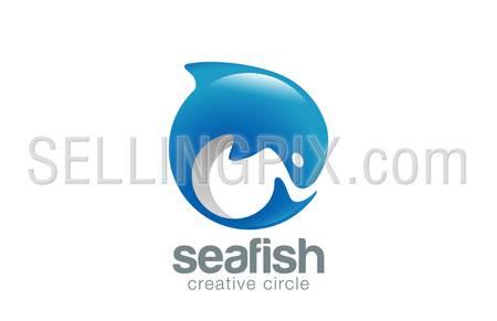 Abstract Fish Logo Dolphin design vector template.
Fish Market Store Shop Logotype concept icon.