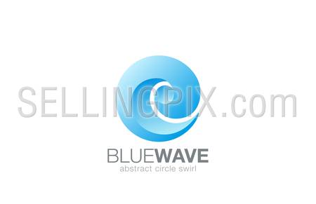 Business Abstract Swirl Water Wave Sphere Logo design element vector template.
Aqua splash Logotype eco natural concept. Surfing emblem. Sea Ocean Travel icon.