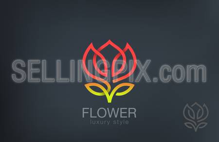Abstract Flower Logo design vector template line art style.
Luxury Cosmetics Trendy Concept logotype icon.