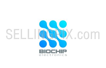 Electronics Hi-tech Chip DNA Molecular Logo design abstract template.
Business technology creative logotype symbol vector icon.