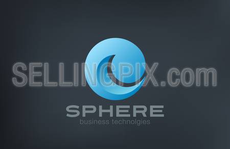 Business Technology Sphere Logo abstract vector design template.
Water drop logotype. Wave circle icon. Editable.