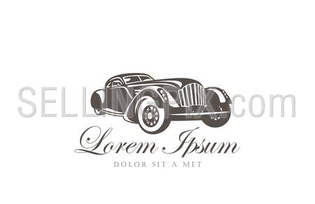 Retro Car Logo abstract design vector template.
Vintage vehicle Logotype. Classic automotive concept icon.