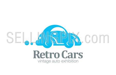 Logo car retro design vector template.
Auto repair service Logotype. Vintage Vehicle silhouette icon.