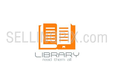 Open Book Logo design vector template. Knowledge symbol.
Education Logotype silhouette icon.