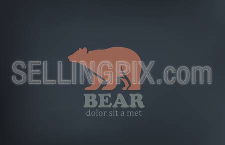 Bear Logo design vector template. Wild animal zoo icon.
Stock Exchange logotype concept. Hunting sign.