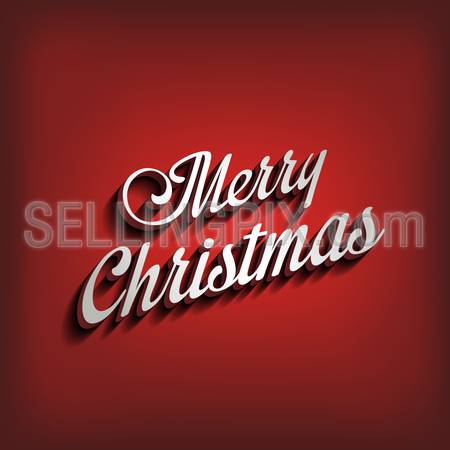Merry Christmas type calligraphic typography.
Greeting Invitation card calligraphy element classic vintage retro style design.