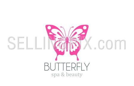 Butterfly Logo vector design template. 
Spa Beauty salon Logotype. Concept icon.
