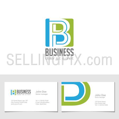 Corporate Logo B Letter company vector design template.
Logotype with identity business visit card.