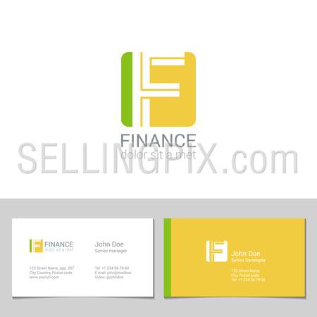 Corporate Logo F Letter company vector design template.
Logotype with identity business visit card.