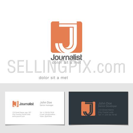 Corporate Logo J Letter company vector design template.
Logotype with identity business visit card.