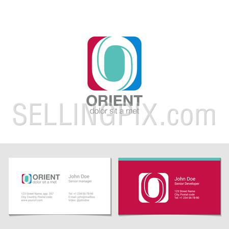 Corporate Logo O Letter company vector design template.
Logotype with identity business visit card.