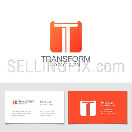 Corporate Logo T Letter company vector design template.
Logotype with identity business visit card.