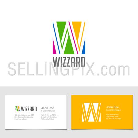 Corporate Logo W Letter company vector design template.
Logotype with identity business visit card.
