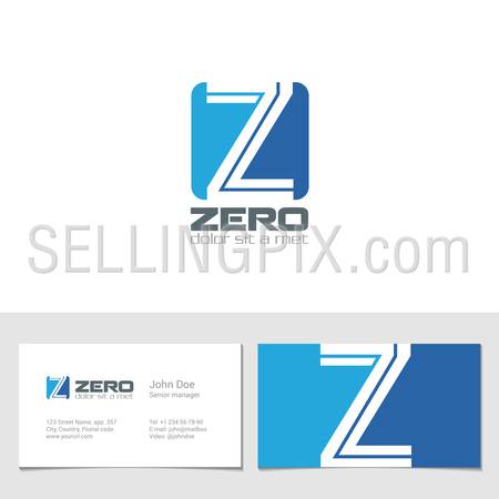 Corporate Logo Z Letter company vector design template.
Logotype with identity business visit card.