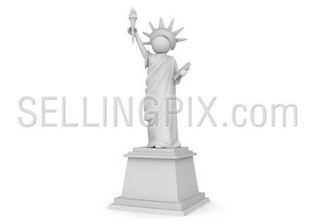 Statue of Liberty Cartoon – 3D Characters Collection