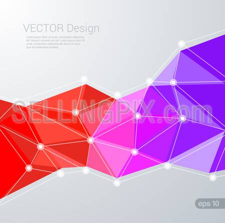 Polygon flat style colorful triangular vector background. Creative trendy design template. Polygonal backgrounds collection.
