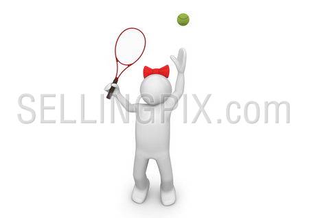 Tennis player girl serving the ball. Sports collection.