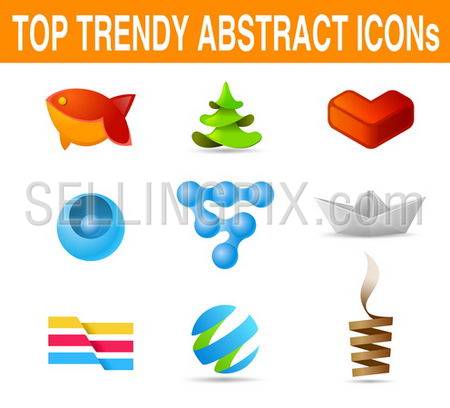 Business set of icons. Vector. New age of designCan be used as logo template