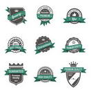 Vintage Labels set of trendy designs. Retro logo template High quality. Vector.