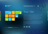 Corporate Website template. Creative web Multifunctional Media design. Mobile interface. Vector. Editable.