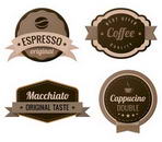 Coffee Vintage Labels such a logo template collection.  Luxury Retro design. Vector icons.