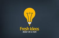 Fresh idea art design concept logo vector design template. Creative thinking art. Trendy.
