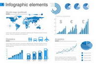 Infographics design template.Graph, diagram, charts design elements.