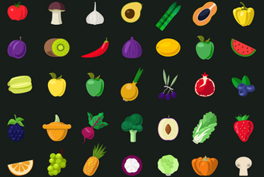 Flat Fruits and Vegetables